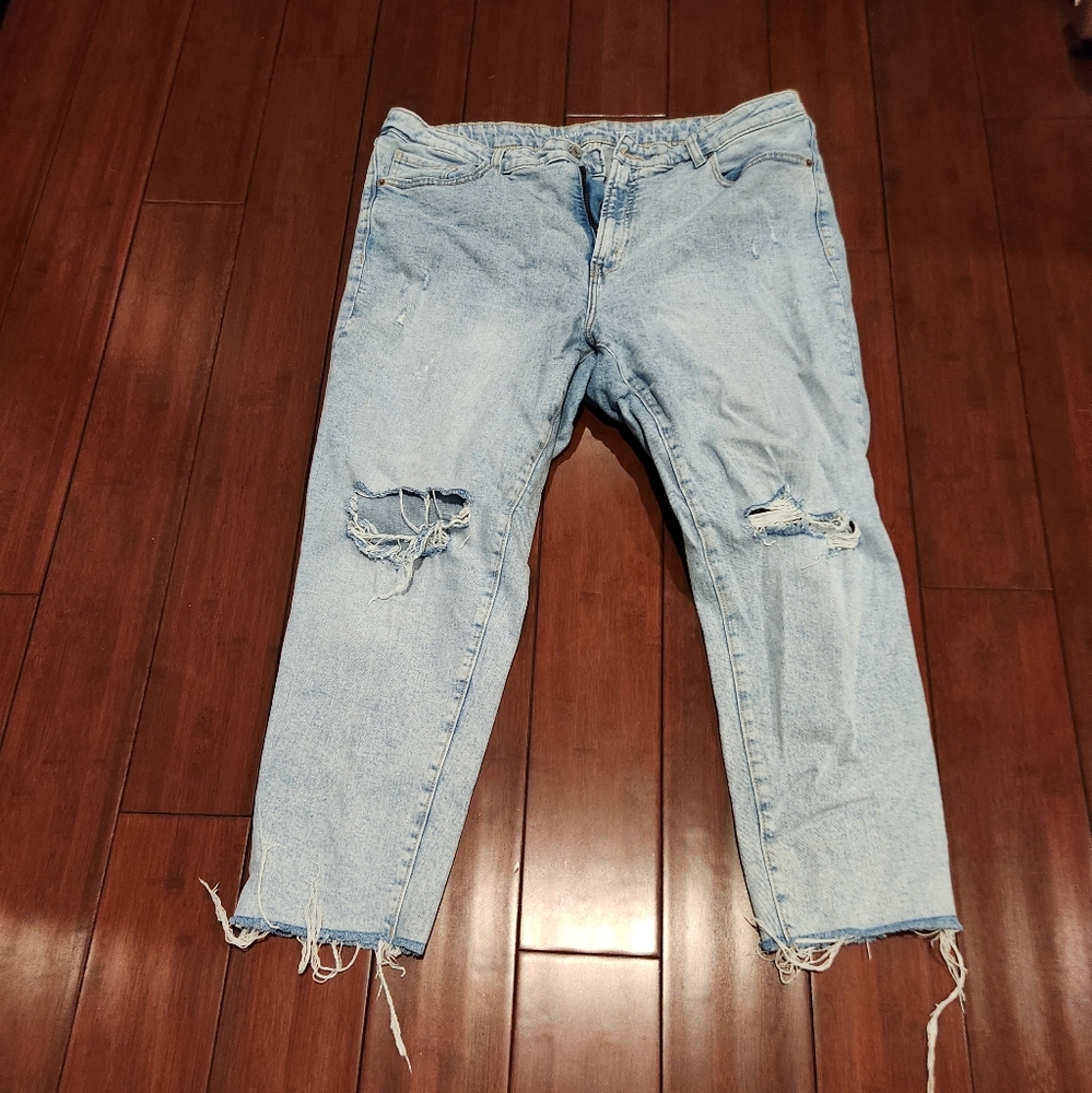 O.G. Straight Leg Old Navy Distressed Jeans